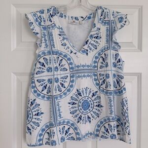 vineyard vines seashell treasure flutter tank Small (B)